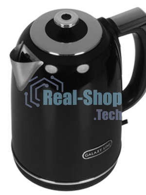 Чайник электрический Galaxy Line GL 0360 1.7 л, 2200 Вт, черный корпус: нерж.сталь/пластик