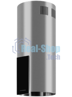 Вытяжка Kuppersberg MOTUBA 35 X, цилиндрическая, островная, 35 см, сенсорное управление, таймер, отвод/рециркуляция, 3 скорости, производительность 850 м3/ч, LED освещение, обратный клапан, уровень шума 68 дБ, угольный фильтр CF110 (опция), цвет нержавеющая сталь