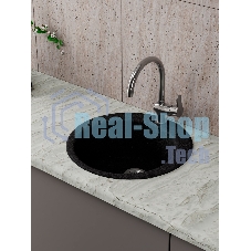 Мойка для кухни BAU Dream Pro D 48, без выпуска, черный камень