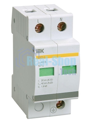 Ограничитель перенапряжения ОПС1-C 2P IEK MOP20-2-C