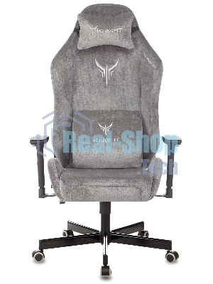 Кресло Бюрократ Knight N1 Fabric серый, ткань, 120 кг, механизм качания
