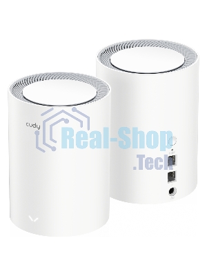Бесшовный Mesh роутер Cudy M1800 (M1800 2-PACK) AX1800 10/100/1000BASE-TX/Wi-Fi белый (упак.:2шт)