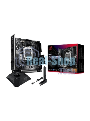 Материнская плата ASUS ROG STRIX X870-I GAMING WIFI, AM5, AMD X870, 2xDDR5, 2xSATA, 2xM.2, 1xPCI-E 5.0 x16, 1xHDMI, 2xUSB-C USB4, 1xUSB-C 10Gbps, 4xUSB-A 10Gbps, 1x 2.5Gb LAN, 2x3.5 мм, Mini-ITX