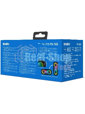Портативная акустика SVEN PS-165, черный (16 Вт, Waterproof (IPx6), TWS, Bluetooth, microSD, 3000мА*ч)