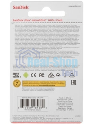 Флеш карта microSD 32GB SanDisk microSDHC Class 10 Ultra (SD адаптер) UHS-I 100MB/s