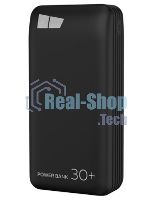 Портативный аккумулятор More choice (4620202550576) PB22-30 с кабелем 2USB 2.1A - 30000mAh черный