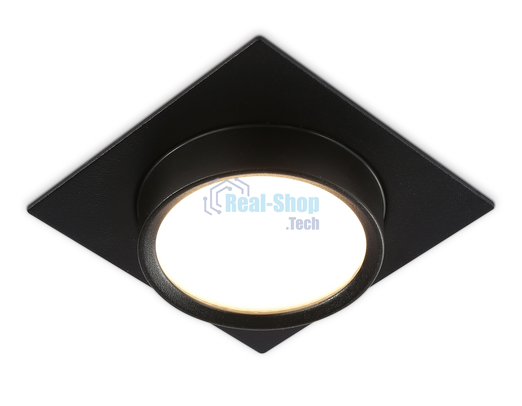 Светильник встраиваемый Ambrella light TN6739 BK черный IP44 GX53 110*110*57