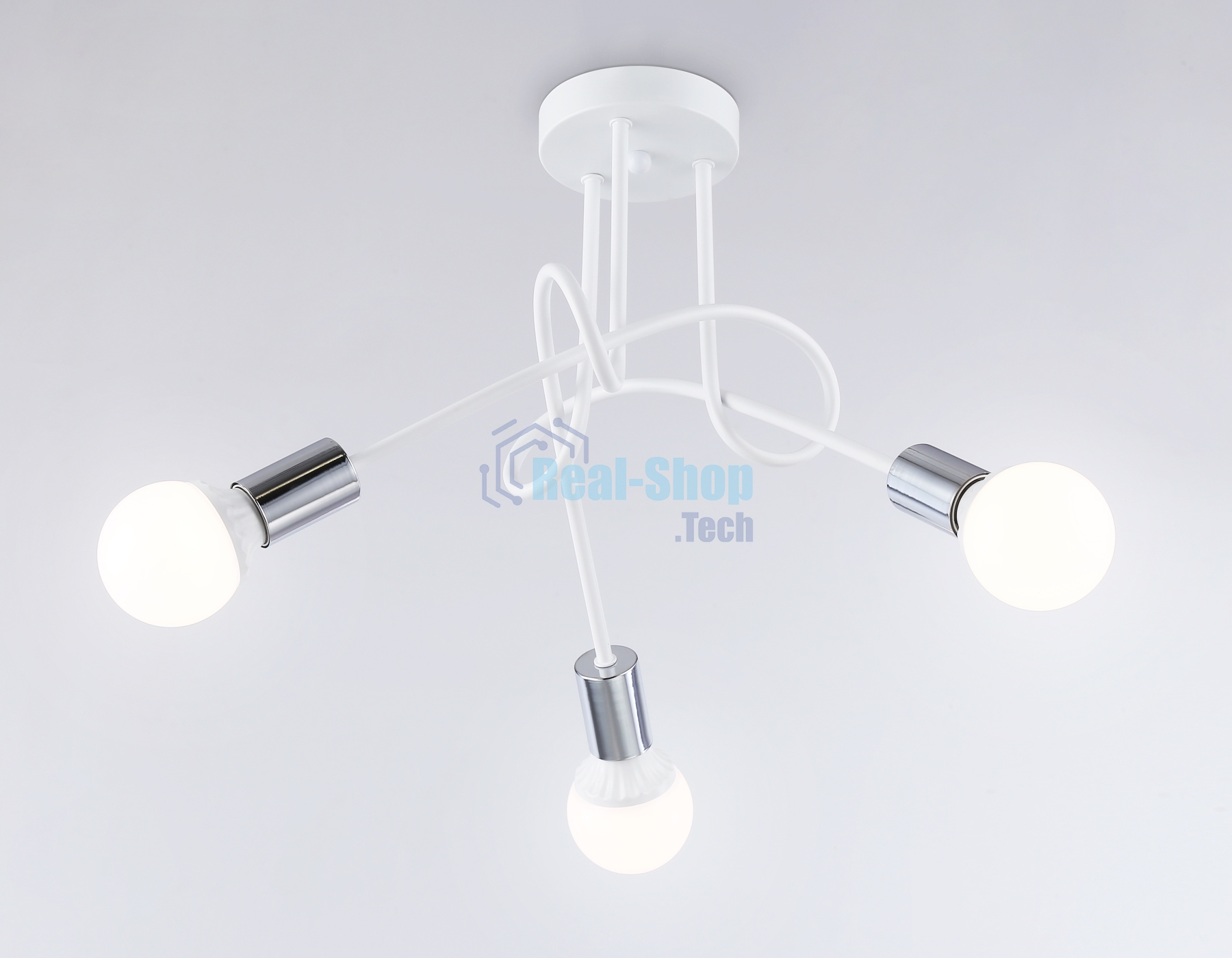 Светильник Ambrella light TR80414/3 WH/CH белый/хром E27/3 max 60W D670*370