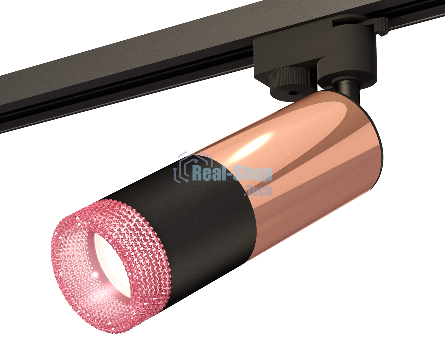 Светильник Ambrella light XT6302061 SBK/PPG/PI черный песок/золото розовое полированное/розовый MR16 GU5.3