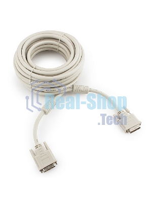 Кабель DVI-D dual link Gembird/Cablexpert CC-DVI2-10M, 25M/25M, 10м, экран, феррит.кольца, пакет