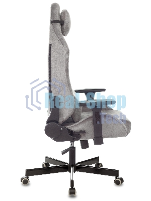 Кресло Бюрократ Knight N1 Fabric серый, ткань, 120 кг, механизм качания
