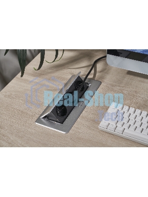 Розетка Cactus CS-SOCKET-EU3-GYBK для столешницы серый (уп.:1шт)