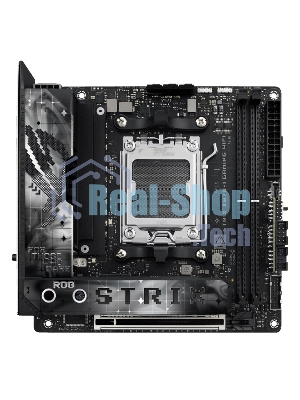 Материнская плата ASUS ROG STRIX X870-I GAMING WIFI, AM5, AMD X870, 2xDDR5, 2xSATA, 2xM.2, 1xPCI-E 5.0 x16, 1xHDMI, 2xUSB-C USB4, 1xUSB-C 10Gbps, 4xUSB-A 10Gbps, 1x 2.5Gb LAN, 2x3.5 мм, Mini-ITX