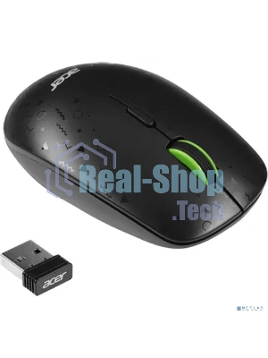 Мышь беспроводная Acer OMR307 черный, 1600 dpi, радиоканал, USB, кнопки - 4