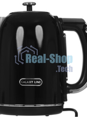 Чайник электрический Galaxy Line GL 0360 1.7 л, 2200 Вт, черный корпус: нерж.сталь/пластик