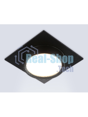 Светильник встраиваемый Ambrella light TN6739 BK черный IP44 GX53 110*110*57