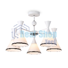 Светильник Ambrella light TR3165/5 WH/BK белый/черный E27/5 max 60W D580*380