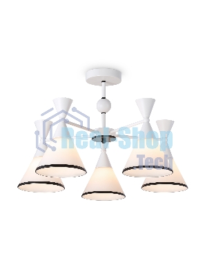 Светильник Ambrella light TR3165/5 WH/BK белый/черный E27/5 max 60W D580*380