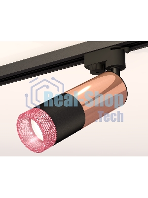 Светильник Ambrella light XT6302061 SBK/PPG/PI черный песок/золото розовое полированное/розовый MR16 GU5.3