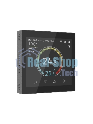 Умный сенсорный терморегулятор с LCD дисплеем (черный) W1851108
