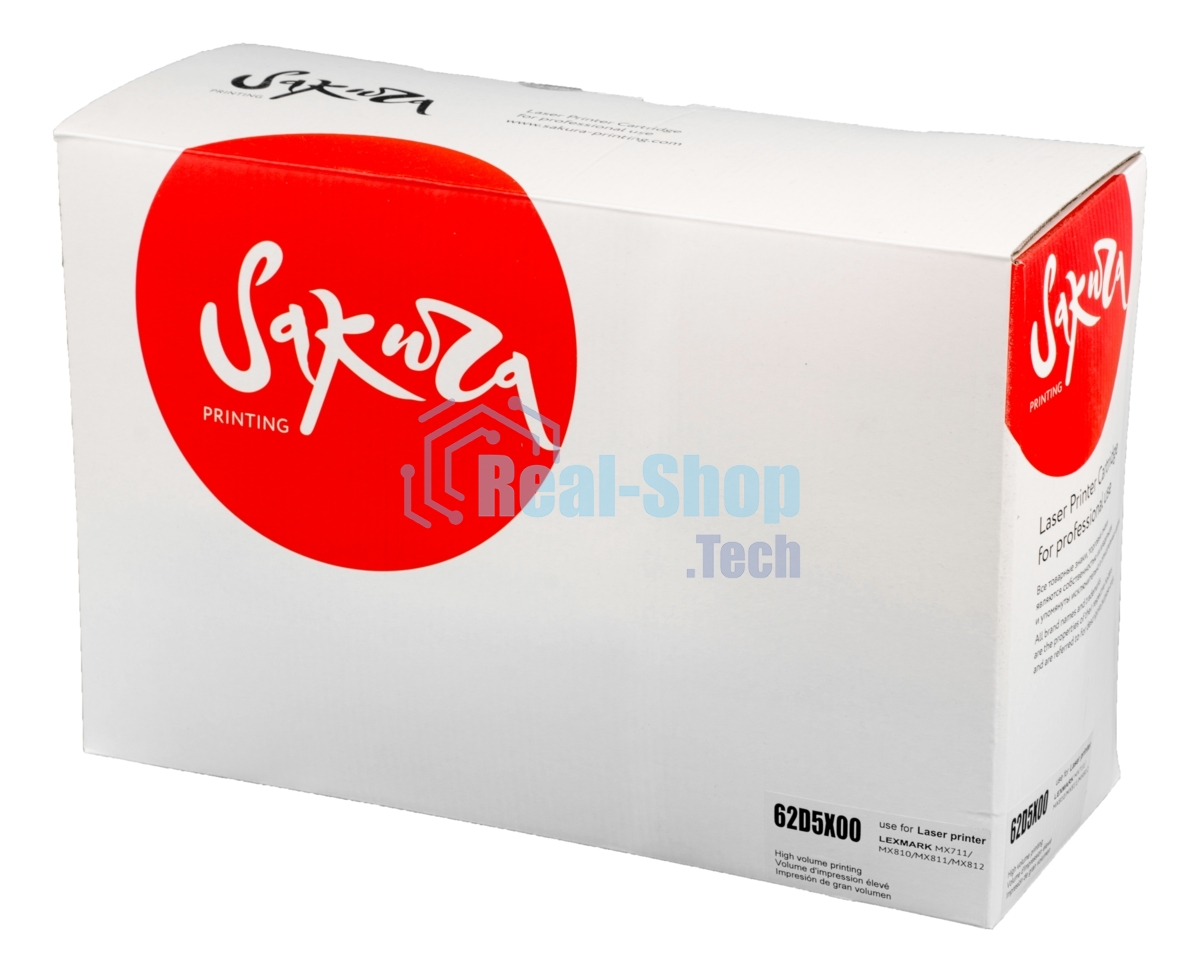 Картридж лазерный Sakura 62D0XA0/62D5X00 для Lexmark MX711/810/811/812, черный, 45 000 к.
