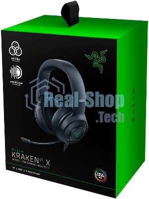 Гарнитура Razer Kraken V3 X (2022) чёрный, проводная, USB, подсветка