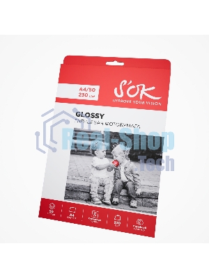 Фотобумага CC Glossy ; 230gsm; A4*50 Глянцевая; 230г/м2; формат А4; 50 листов