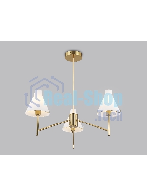 Люстра Ambrella light LH57131/3 BS/FR латунь/белый матовый E14/3 max 40W D650*590