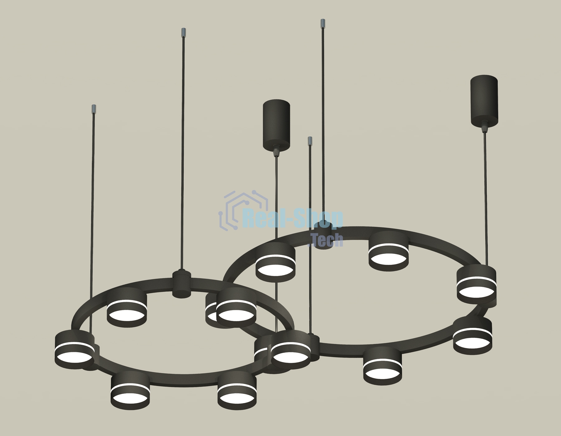 Светильник Ambrella light XR92091005/13 SBK/FR черный песок/белый матовый GX53 (A9209, C9238, C9232, N8462)