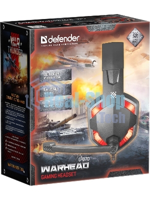 Гарнитура Defender WARHEAD G-370 черный/красный