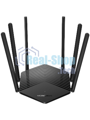 Роутер Mercusys AC1900 Wireless AC Gigabit Router, 600 Mbps at 2.4 GHz + 1300 Mbps at 5 GHz, 6×5dBi Fixed External Antennas with Beamforming, 2× G LAN Ports, 1× G WAN Port, Access Point Mode, 3X3 MU-MIMO, Parental Controls, Guest Network, Smart Connect