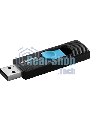 Флешка USB ADATA UV220 (AUV220-64G-RBKBL), 64Gb, USB 2.0, R/W 15/5, черный/голубой