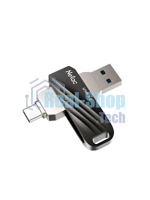 Флешка USB Netac US11 черный 64Gb USB Type-A + USB Type-C, metal/plastic case