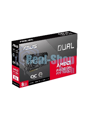 Видеокарта Asus AMD Radeon RX 7600 8Gb PCI-E DUAL-RX7600-O8G-EVO 128bit GDDR6 2280/18000 HDMIx1 DPx3 HDCP Ret