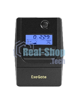 ИБП ExeGate Smart LB-600.LCD.AVR.4C13 (600VA/360W, LCD, AVR, 4*C13, батарея 12V 7.2Ah, Black)