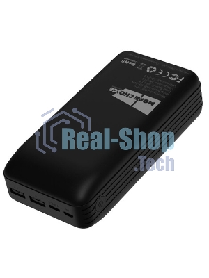 Портативный аккумулятор More choice (4620202550576) PB22-30 с кабелем 2USB 2.1A - 30000mAh черный