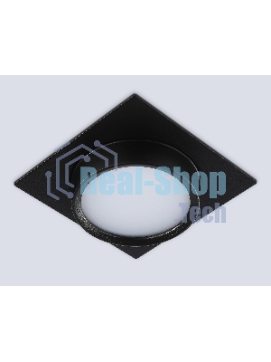 Светильник встраиваемый Ambrella light TN6739 BK черный IP44 GX53 110*110*57