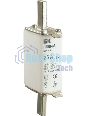 Вставка плавкая ППНИ-33 25А габарит 0 IEK DPP20-025