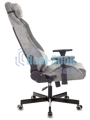 Кресло Бюрократ Knight N1 Fabric серый, ткань, 120 кг, механизм качания