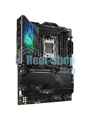 Материнская плата ASUS ROG STRIX X670E-F GAMING WIFI, AM5, AMD X670, 4xDDR5, 4xSATA, 4xM.2, 1xPCIe 5.0 x16, 1xPCIe 4.0 x4, 1xHDMI, 1xDP, 1x 2.5Gb LAN, 2xUSB-C 3.2 Gen 2, 2xUSB-C 3.2 Gen 2x2, 2xUSB-A 2.0, 7xUSB-A 3.2 Gen 2, 5x3.5 мм, 7.1, ATX