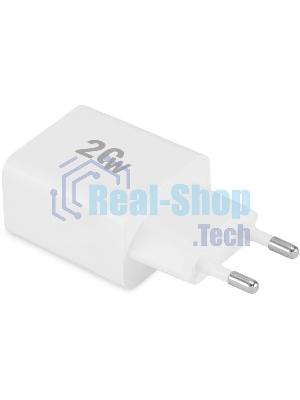 Сетевое зарядное устройство Digma DGW2D 20W 3A+1A (PD+QC) USB-C/USB-A универсальное белый