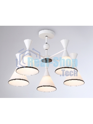 Светильник Ambrella light TR3165/5 WH/BK белый/черный E27/5 max 60W D580*380