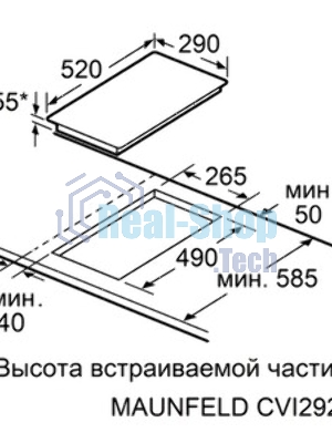 Индукционная варочная панель Maunfeld CVI292STBKC