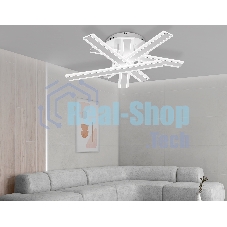 Настенно-потолочный светодиодный светильник FA8903 WH/CH белый/хром 132W 3000-6400K 620*590*150 (ПДУ РАДИО 2.4G)
