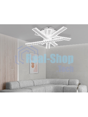 Настенно-потолочный светодиодный светильник FA8903 WH/CH белый/хром 132W 3000-6400K 620*590*150 (ПДУ РАДИО 2.4G)
