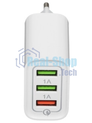 Сетевое зарядное устройство Rexant 2 x USB, 5V, 2.4 A, белое