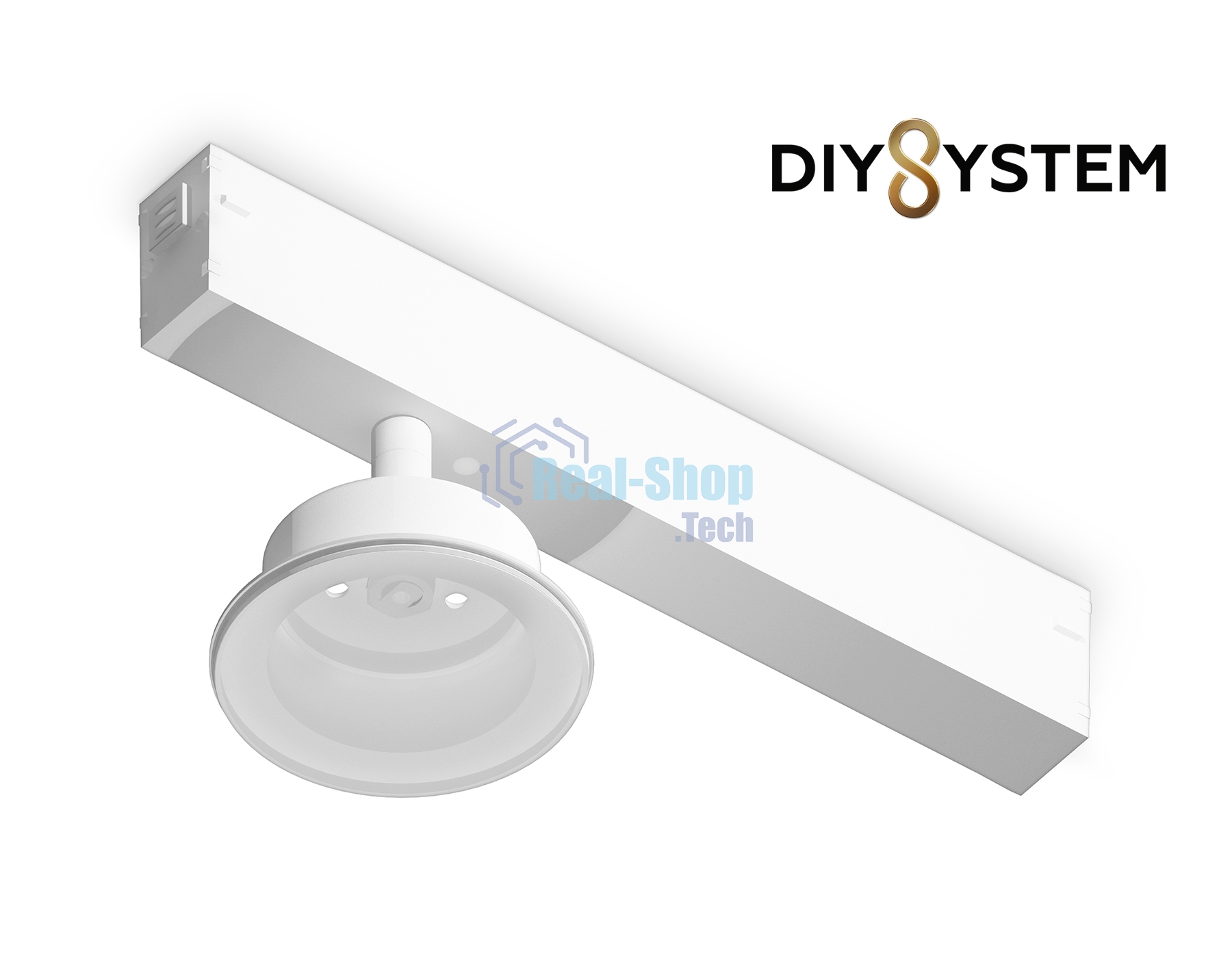 A2550 WH белый крепеж трековый для корпуса DIY D85mm 232*83*105