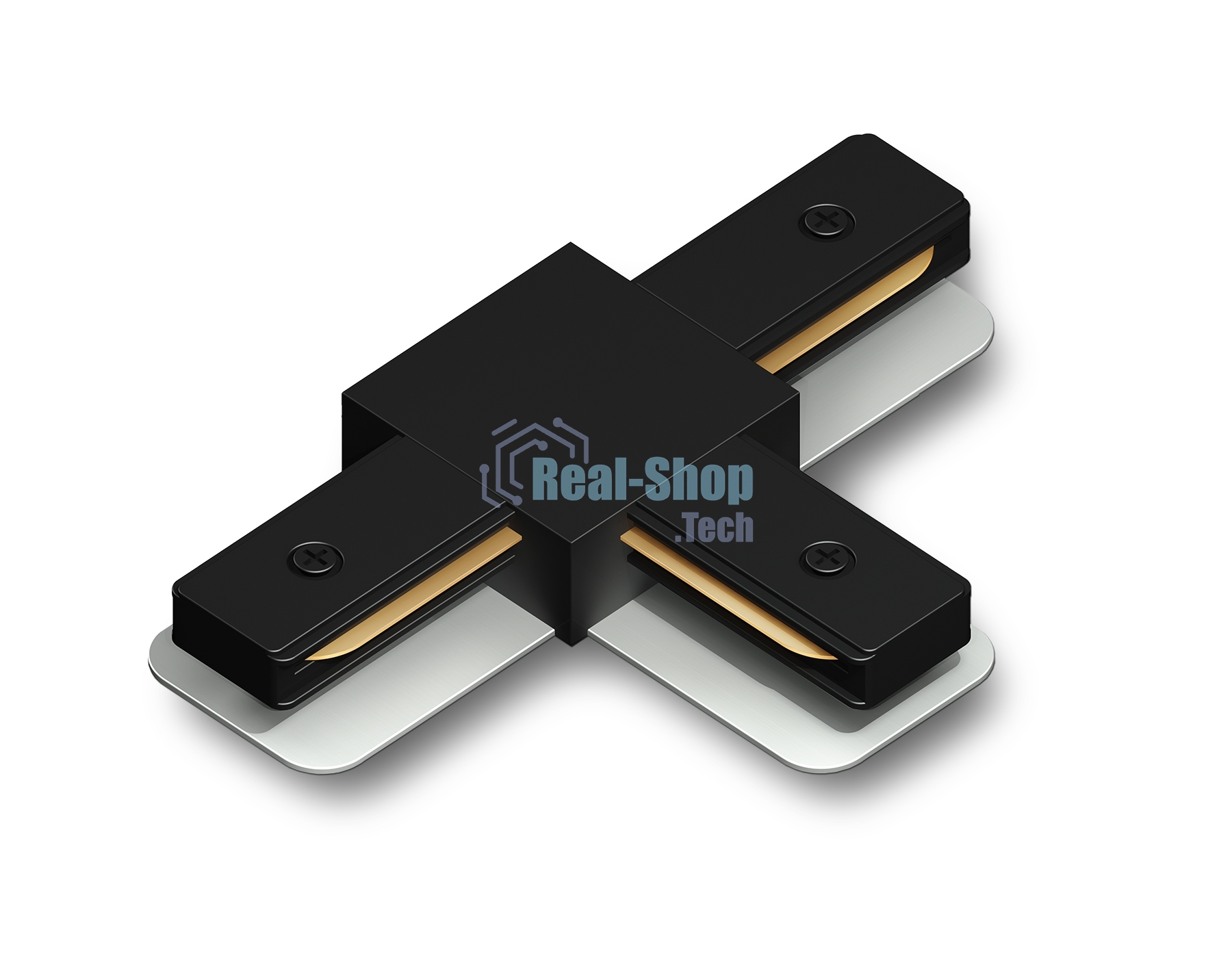 GL7168 BK черный матовый коннектор Т-образный для однофазного шинопровода Standard 220V NEW 105*70*20