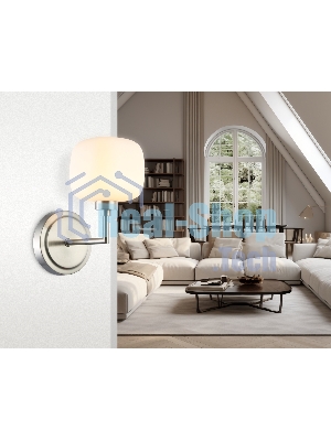 Настенный светильник Ambrella light LH53007 SN/FR сатин никель/белый матовый G9 max 40W 195*120*230