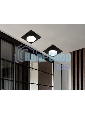Светильник встраиваемый Ambrella light TN6739 BK черный IP44 GX53 110*110*57